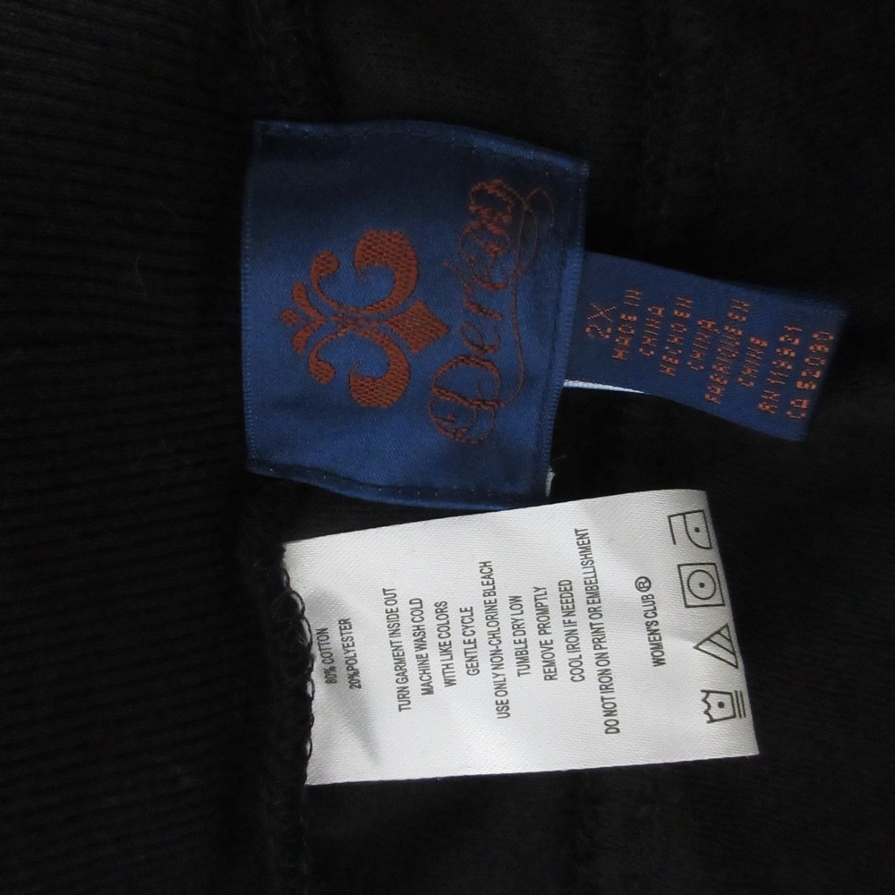 Dereon Velour Tracksuit 2X Black Y2K Beyonce Studded Bling Streetwear NWT - Picture 5 of 12